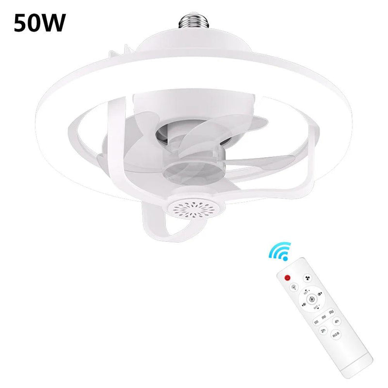 Ventilador E Luminária De Teto Com Rotação 360° | Automática 5 - HWS DESCONTOS