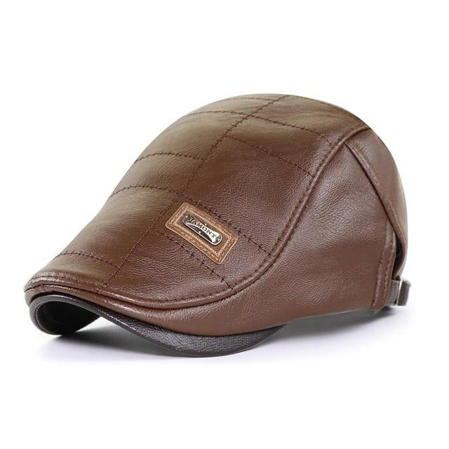 Boina Masculina em Couro Italiano | Super Premium