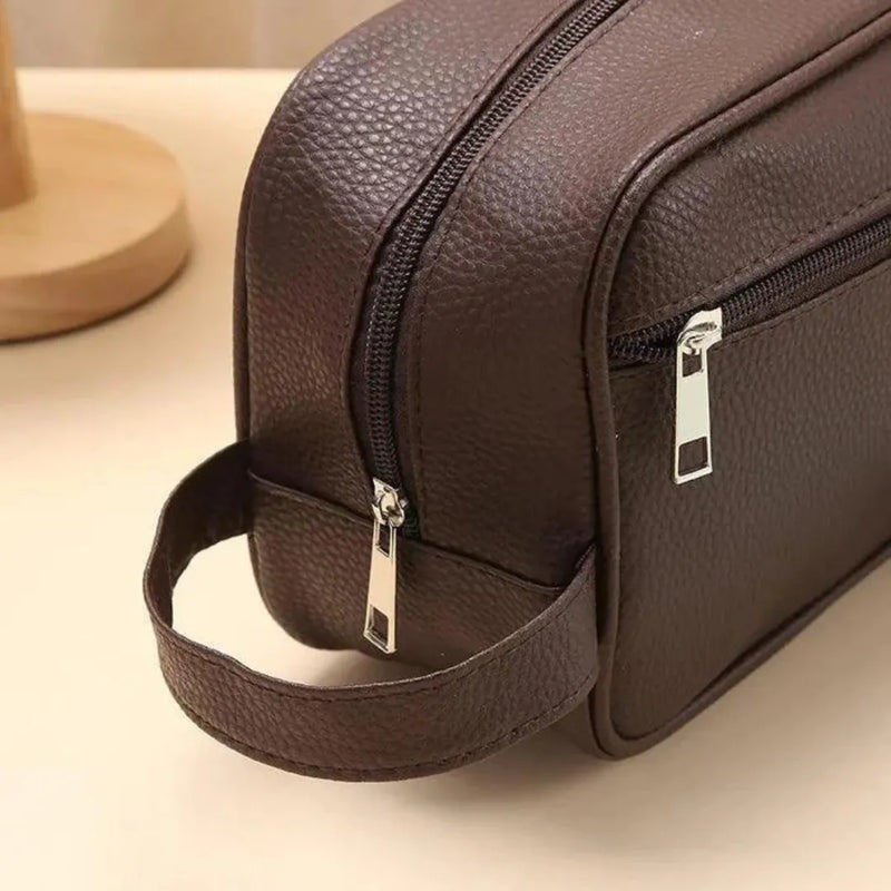 Bolsa Necessaire Masculina de Couro| Elegance