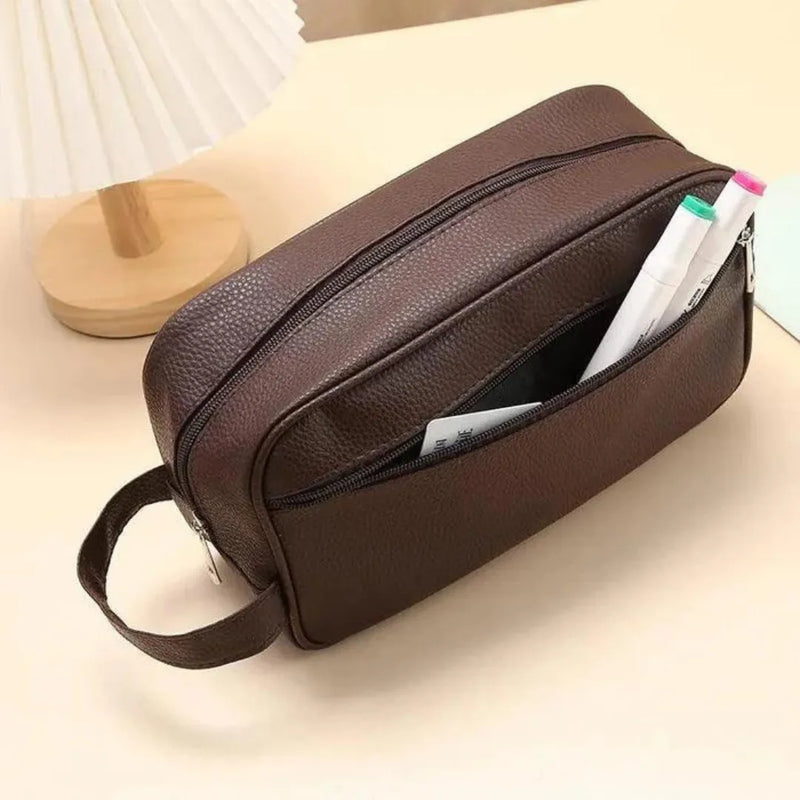 Bolsa Necessaire Masculina de Couro| Elegance