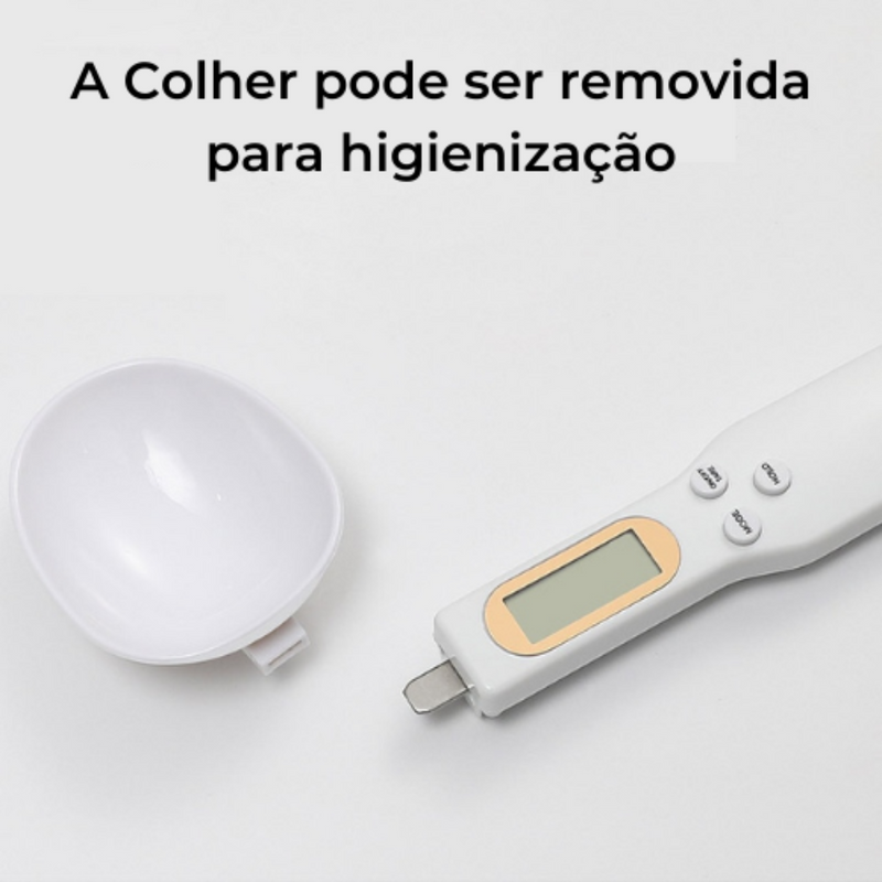 Colher De Medida Portátil Com Balança Digital Para Alimentos | Premium