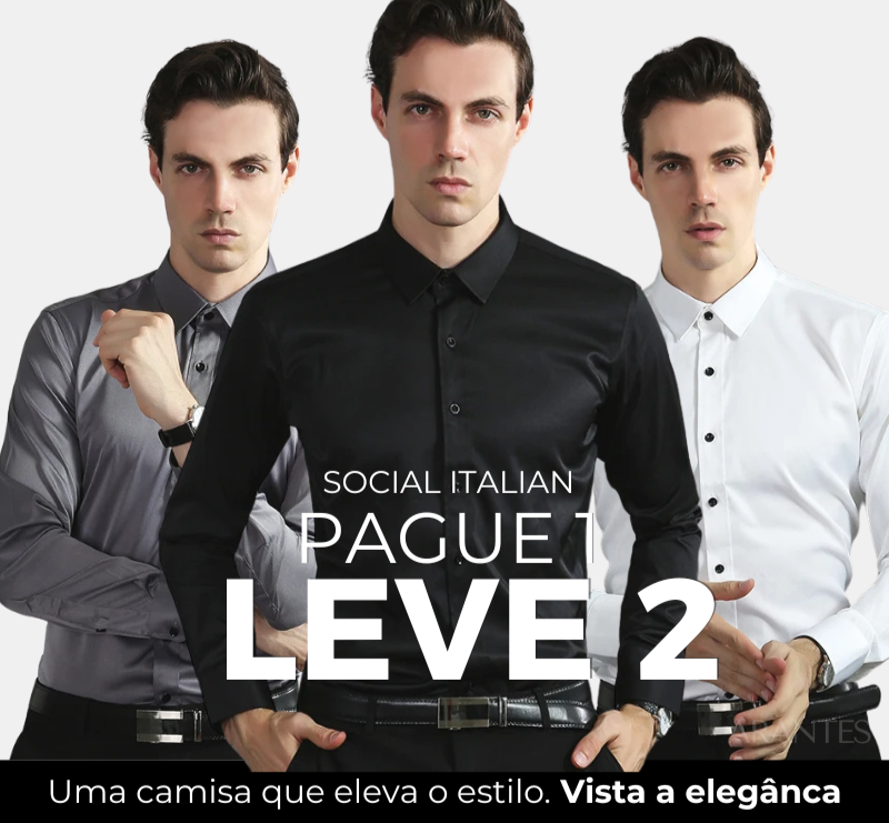 Pague 1 Leve 2 | Camisa Ultra Elegance Social - Original Anti amassados